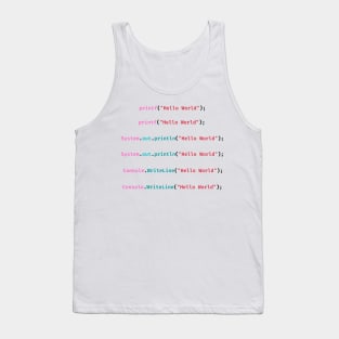 Hello World - Cmd Light Tank Top